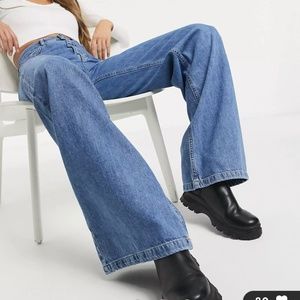 90’s Super Wide Leg High Waist Jeans S 12